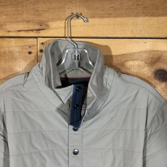 NEW Vassa Madrone 1/2 Snap Button Pullover Quilted Mens Size Medium Hiking Beige - Picture 3 of 14